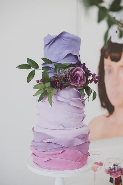 Pastel nupcial en diferentes tonalidades - Foto: Chantel Marie Photography