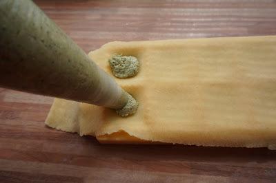 Ravioles de pollo y verdura