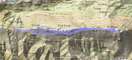 Mapa ruta Alto del Torno Benzúa