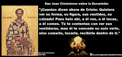 Imagen: San Juan Crisóstomo sobre la Eucaristía