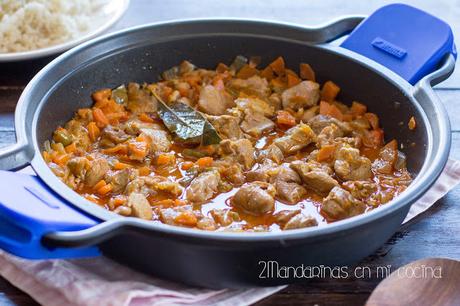 Estofado de pavo con verduras.