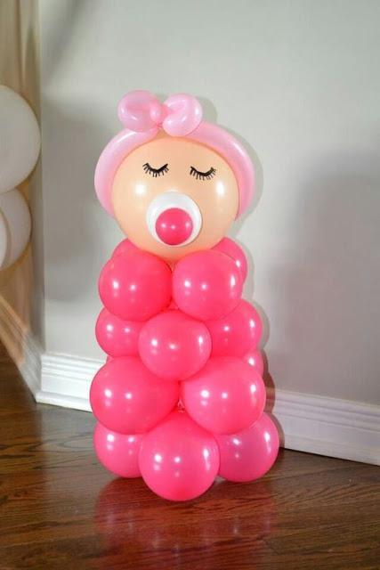 Decoracion de Baby Shower con globos