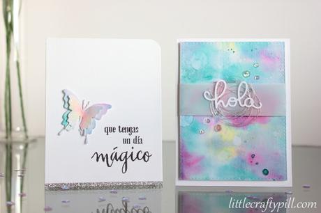 Watercolor smooching technique: two cards Watercolor smooching technique: two cards