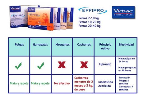 comparación pipetas perros