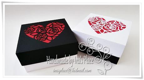 Archivo Silhouette Cameo - Rose Heart Box - Caja Calada Corazon Floreado.