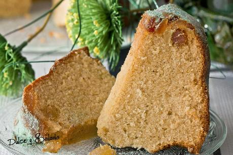 Bizcocho de Moscatel con Piña y Papaya