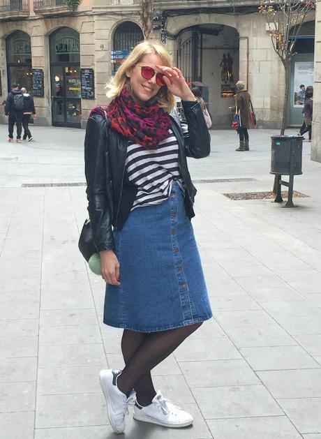 Look cañero con falda vaquera