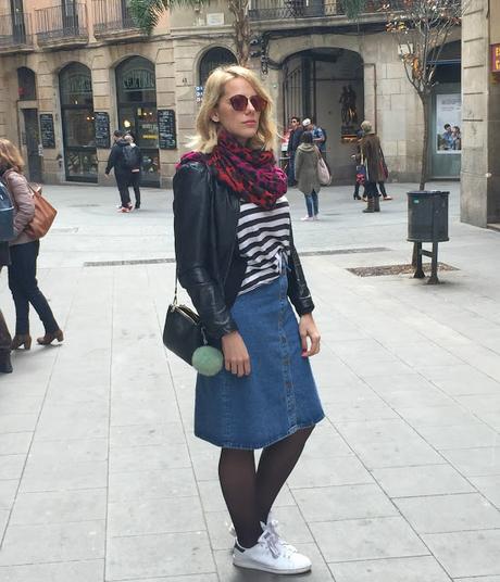 Look cañero con falda vaquera