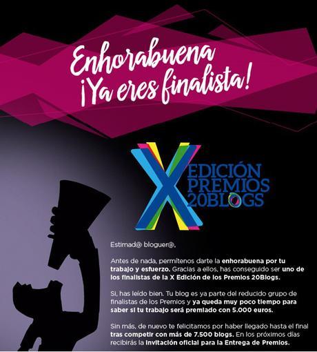 ¡Finalista de los Premios 20Blogs!