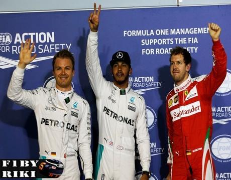 Resumen de la clasificación para el GP de Bahrein 2016 - Hamilton sorprende a Nico y Vettel es tercero