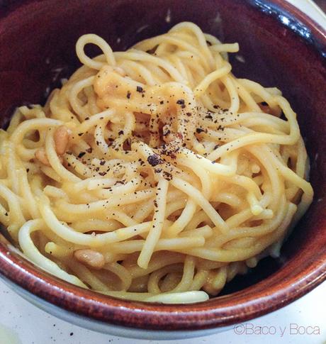 pasta con calabaza y pinones la esquina baco y boca