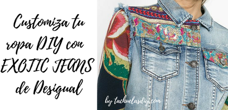 clona y customiza tus ropa vaquera como lo hace exotic jeans de desigual con estilos orientales,hindus,étnicos,patchwork,bordados,encajes,etc...