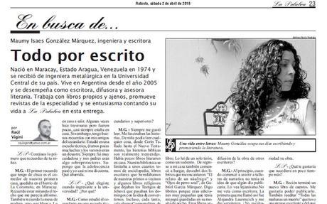 Entrevista en La Palabra | Todo por escrito