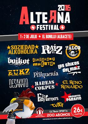 Alterna Festival 2016: Soziedad Alkoholika, Talco, Orkesta Paraíso, Tuxy...