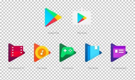 Google actualiza con nuevos iconos los apps de contenido de su familia 'Play'
