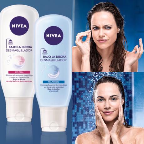 DESMAQUILLANTE BAJO LA DUCHA DE NIVEA.