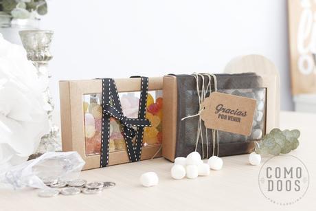 Regalos para Invitados. Ideas sencillas low cost cajas de dulces