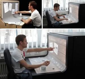 Bendesk El futuro escritorio: PC 3D Multi-Touch+Mesa de estilo