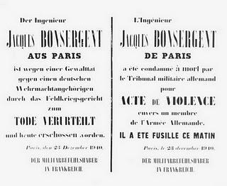 Jacques Bonsergent: primer fusilamiento en la Francia ocupada - 23/12/1940.