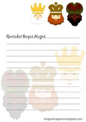 CARTA PARA LOS REYES MAGOS PARA IMPRIMIR