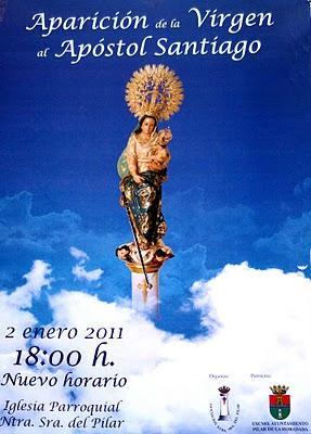 Pilar de la Horadada. Representación de la Aparición de la Virgen del Pilar al Apóstol Santiago 2011