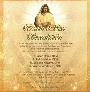 PADRE JULIÁN HERAS, UN FRANCISCANO HISPANOPERUANO DE ORO PADRE JULIÁN HERAS, UN FRANCISCANO HISPANOPERUANO DE ORO