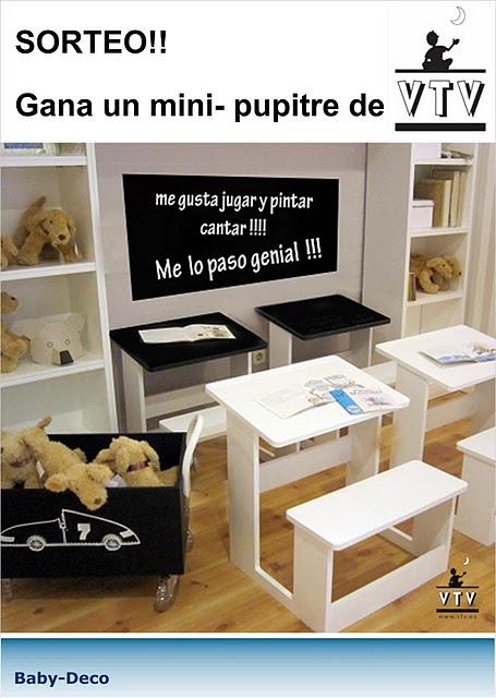 Último día!! Sorteo Mini-Pupitre de VTV y Blog Amigo del Mes en Baby-Deco
