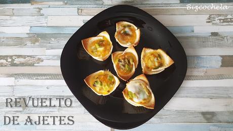 CANASTILLAS DE PAN DE MOLDE CON REVUELTO DE AJETES