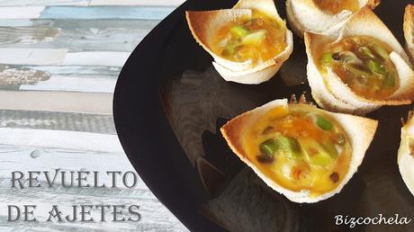 CANASTILLAS DE PAN DE MOLDE CON REVUELTO DE AJETES
