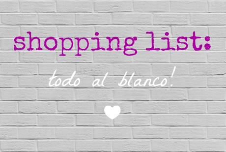 white shopping list