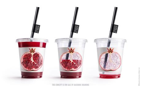 El diseño de estos vasos de zumo es realmente genial