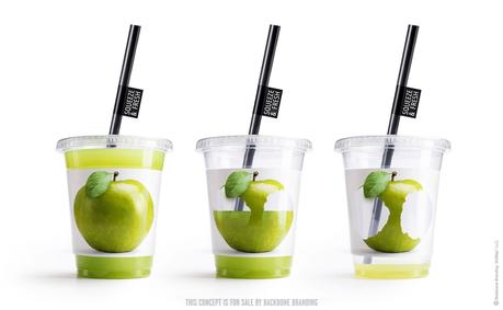 El diseño de estos vasos de zumo es realmente genial