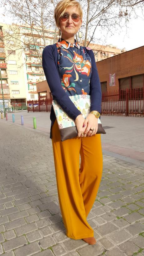 Pantalones Esto no es Ascot y blusa Plum Jam Lady Cacahuete