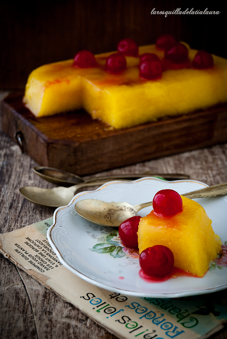 PUDDING DE PIÑA Y LIMON { Sin horno}