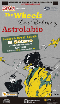 Espora Records presenta... The Wheels, Los Bélmez y Astrolabio (09.Abril.2016 -Madrid-)