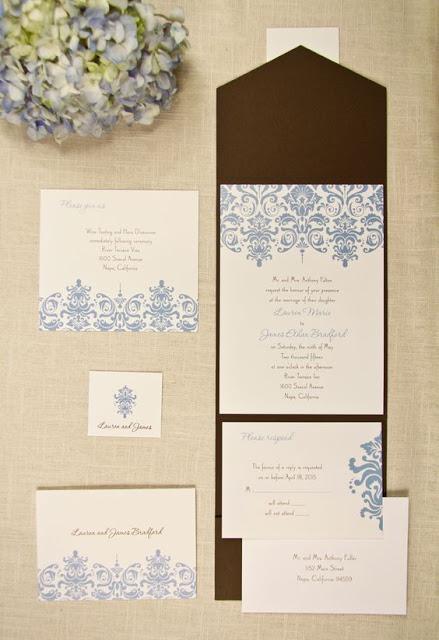 Las invitaciones de boda estilo damasco - Foto: www.yourinvitationplace.com