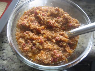 Calabacines a la boloñesa