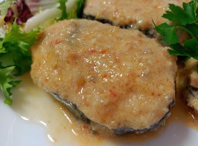 Merluza en salsa de almendras Merluza en salsa de almendras