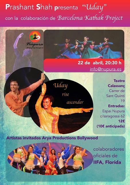 Taller y espectáculo del maestro de danza kathak, Prashant Shah en Barcelona