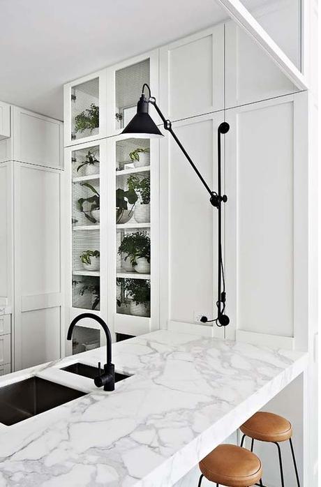 Deco: Cocinas con mármol blanco