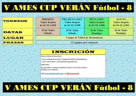 V Edición de la Ames Cup Verán 2016 en Bertamirans ¡Ya puedes inscribirte!