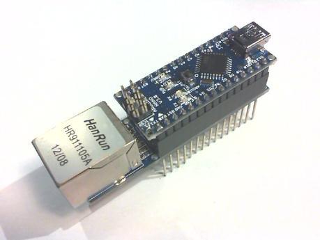 Ethernet-escudo-unido-a-Arduino Nano-