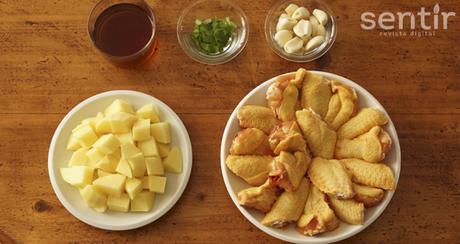 alitas de pollo al ajillo