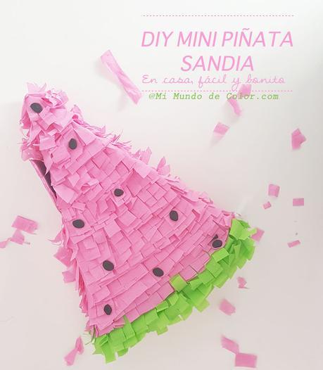 diy mini piñata sandia