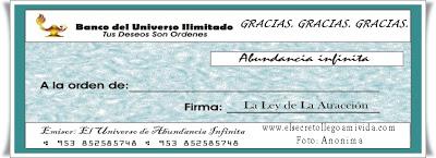 Hoy 7 de Abril Cheque de la Abundancia