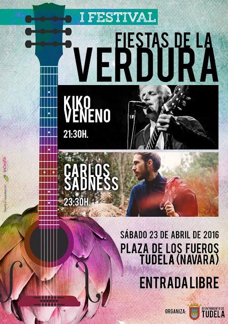 Kiko Veneno + Carlos Sadness en concierto en Tudela (Navarra) 23 de Abril