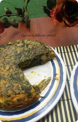 Tortilla de Espinacas y Patatas con Pimentón de la Vera