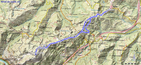 Mapa ruta Santo Medero desde Molleo
