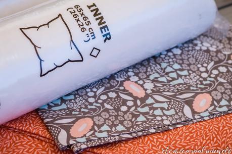 Materiales cojines DIY