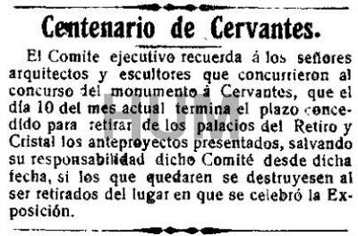 Historia de un fiasco. El monumento a Cervantes. Los elegidos (1915)